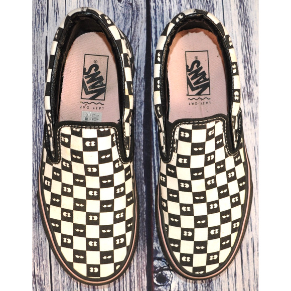 Vans X Lazy Oaf Limited Classic Slip On Checkerboard Women's Size 6.5 Men's 5 - Picture 1 of 9
